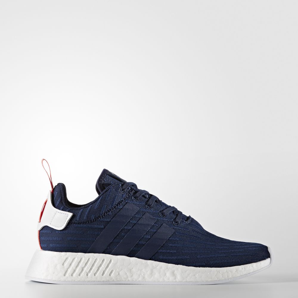 Adidas nmd womens navy blue best sale